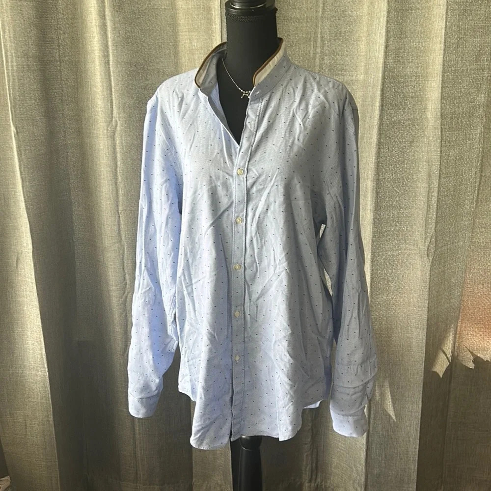 Blue Zara Man Button Up